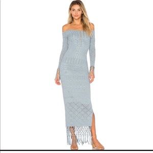 House of Harlowe x Revolve Blue Knit Dress